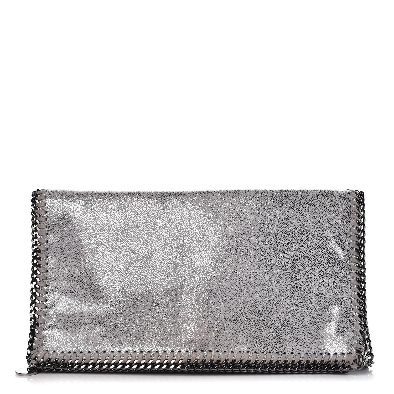 Stella McCartney Shaggy Deer Falabella Fold Over Clutch Silver 1 of 9