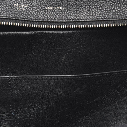Celine Drummed Calfskin Suede Medium Trapeze Black 9 of 10