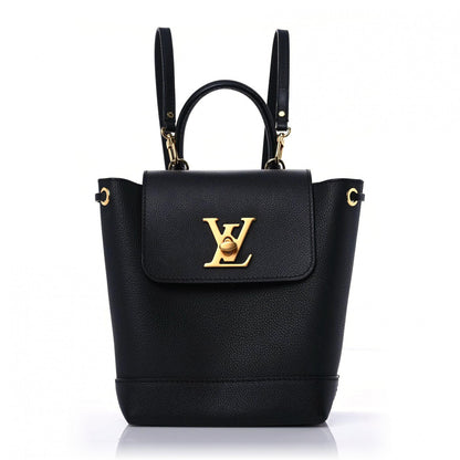 Louis Vuitton Calfskin Lockme Mini Backpack Black 1 of 13