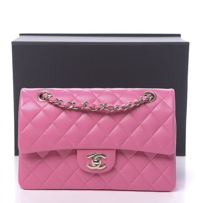 Chanel Caviar Quilted Small Double Flap Pink 11 of 11