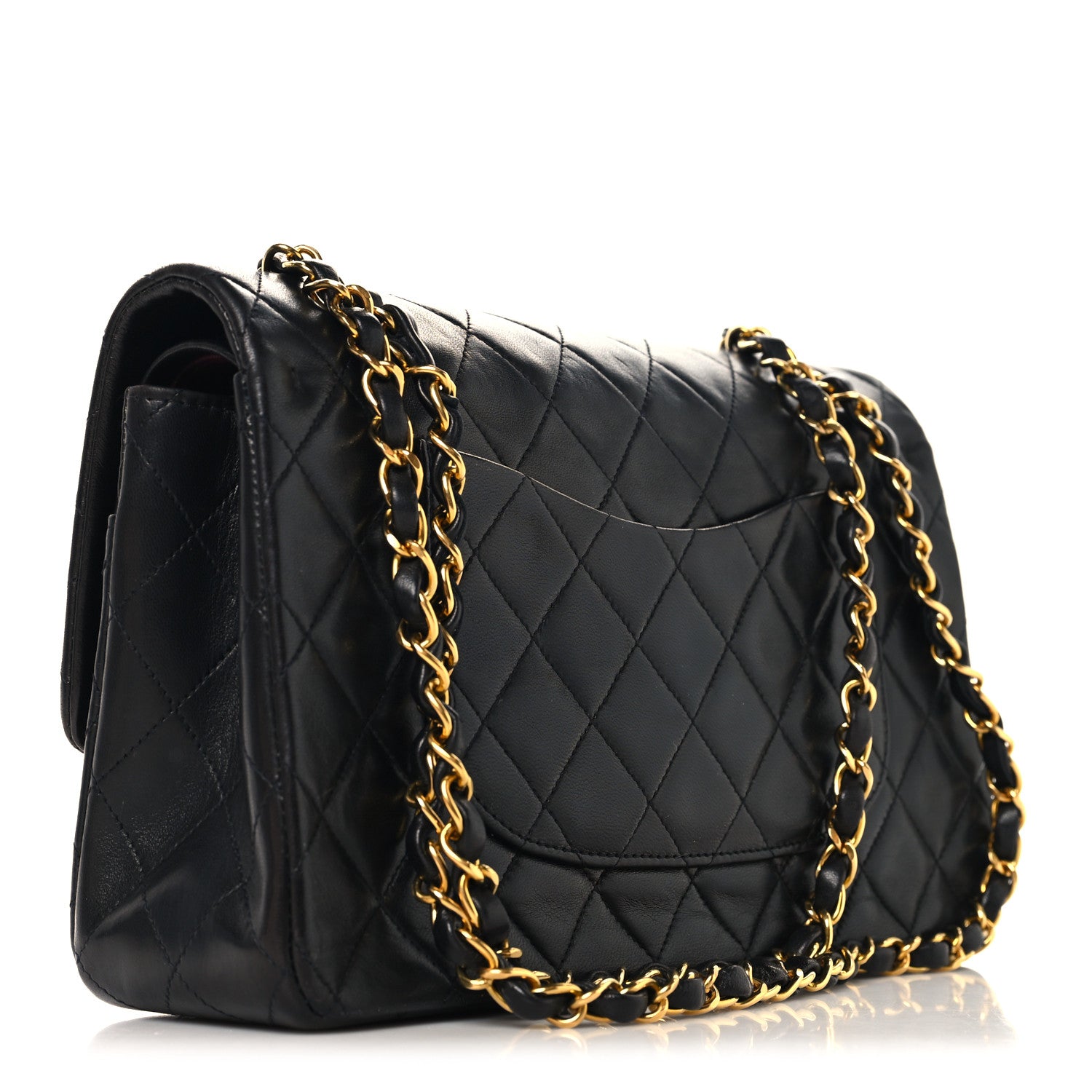 Chanel Lambskin Quilted Medium Double Flap Black 3 of 11