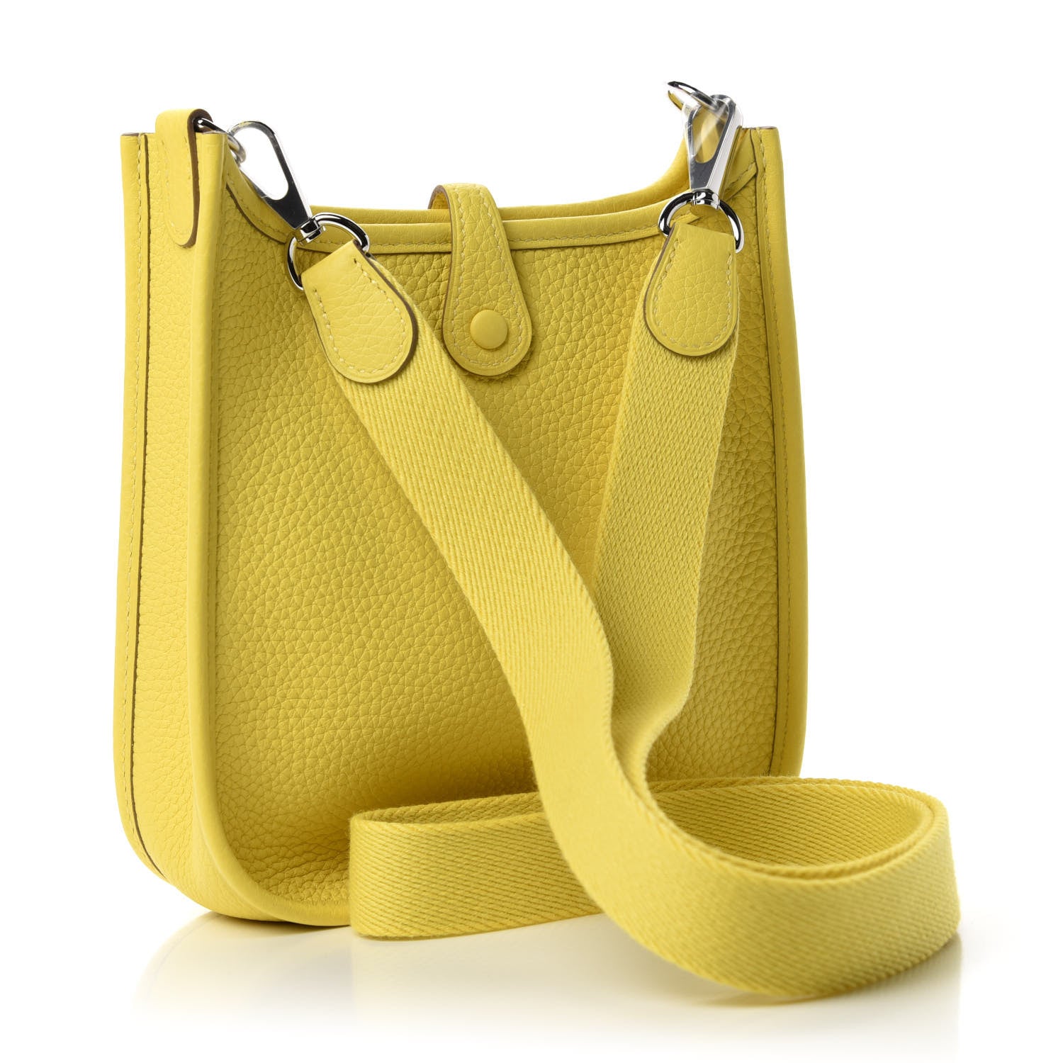 Hermes Taurillon Clemence Evelyne TPM Lime 3 of 11