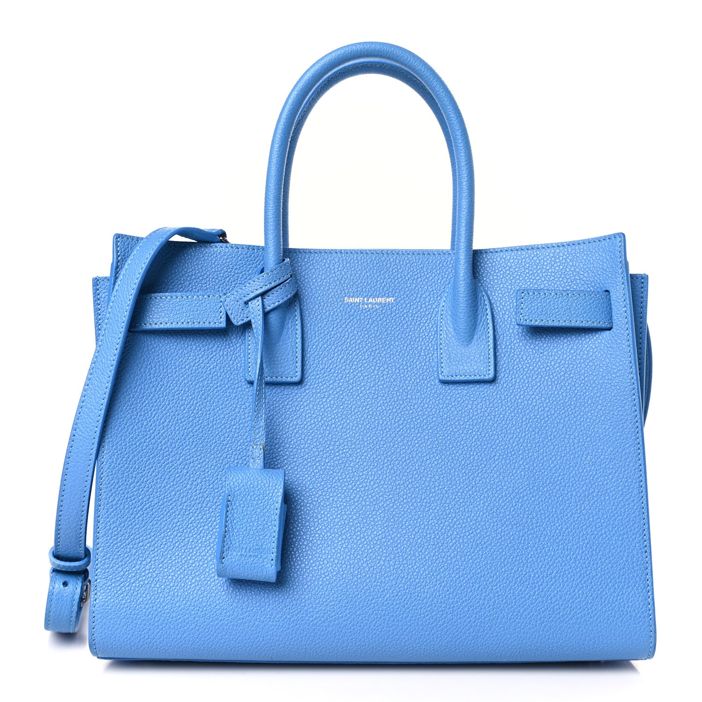 Grained Calfskin Baby Sac De Jour Blue Clair