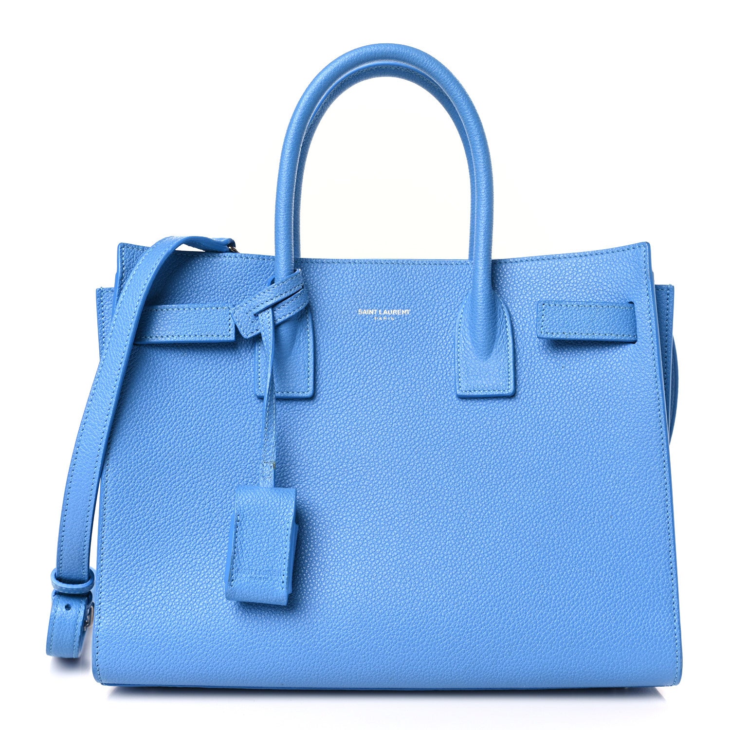 Saint Laurent Grained Calfskin Baby Sac De Jour Blue Clair 1 of 9