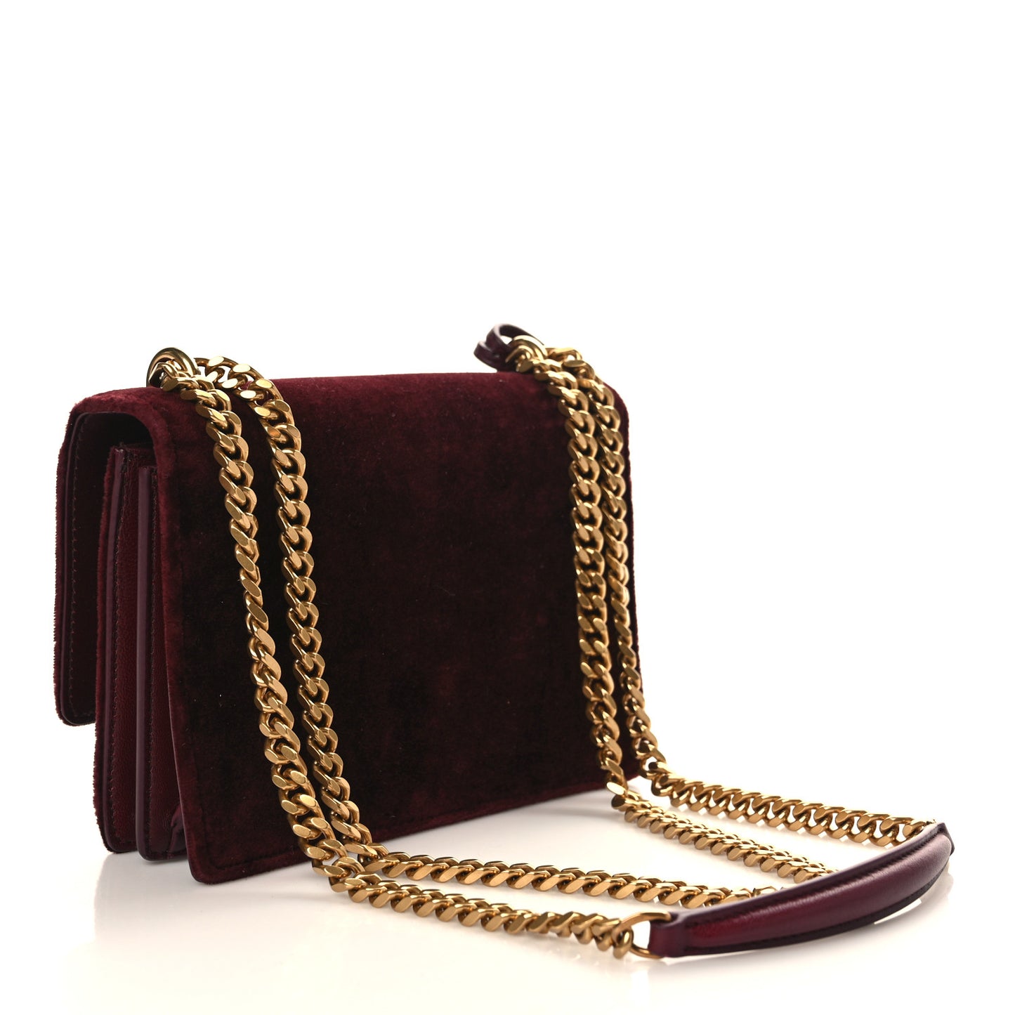 Velvet Small Monogram Sunset Burgundy