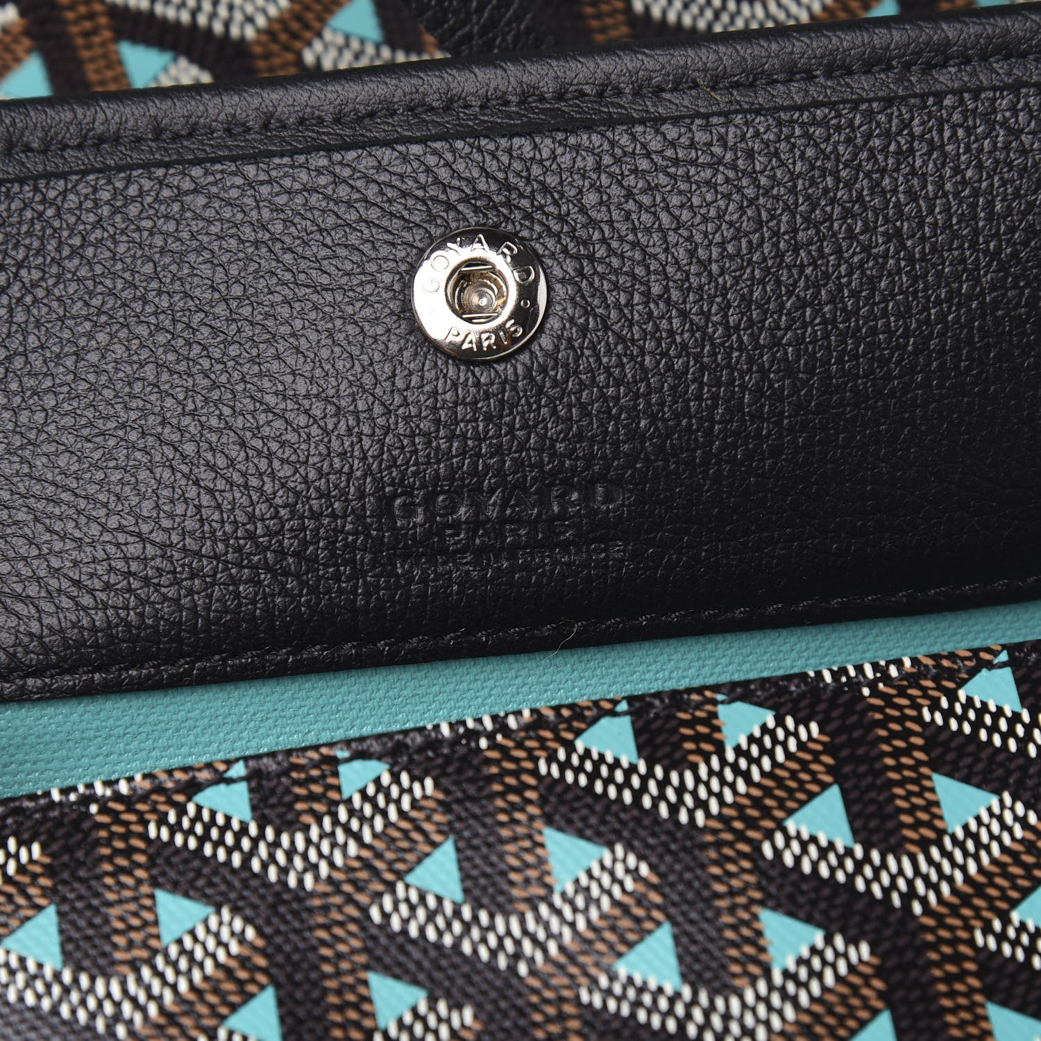 Goyard Goyardine Saint Louis Claire Voie GM Black Blue 6 of 10