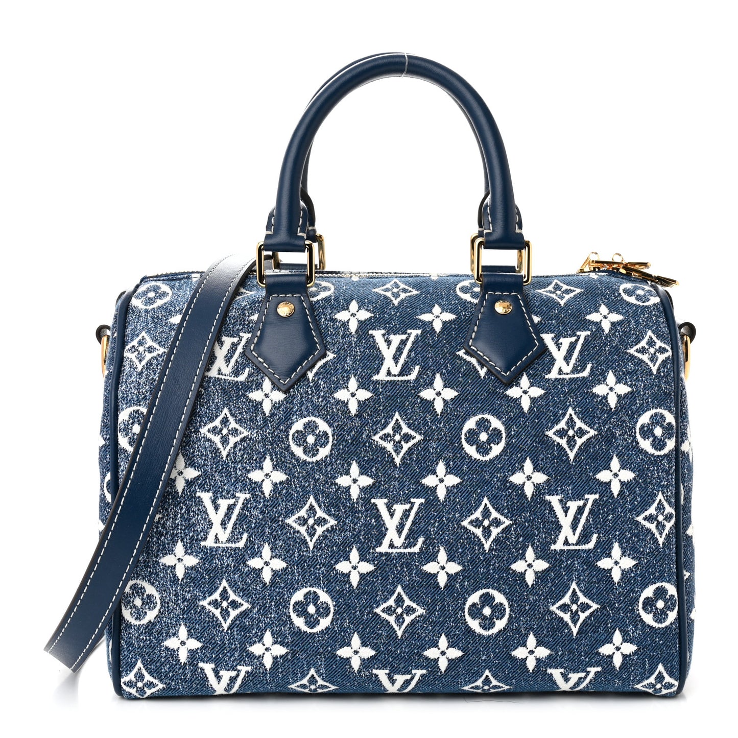 Monogram Jacquard Denim Speedy Bandouliere 25 Bleu