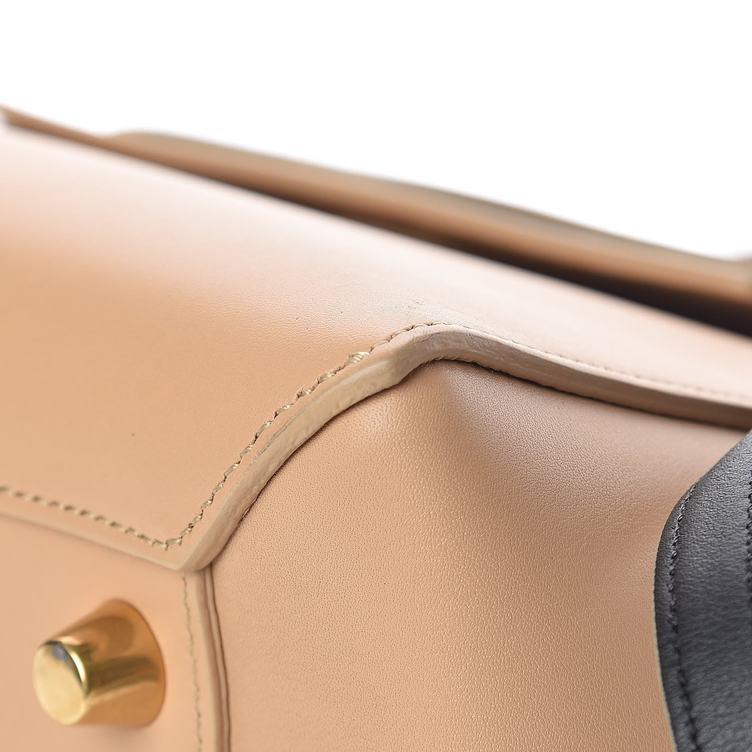Celine Smooth Calfskin Mini Bi-Color Belt Bag Beige 10 of 15