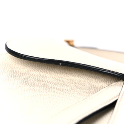 Christian Dior Grained Calfskin Mini Saddle Bag White 14 of 14