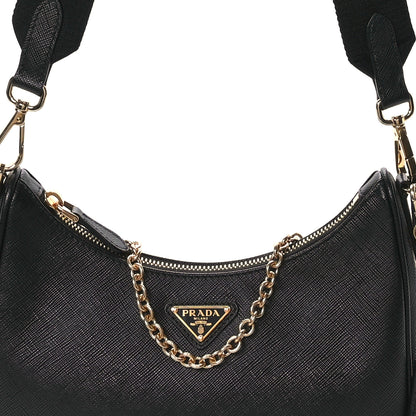 Prada Saffiano Lux Re-Edition 2005 Shoulder Bag Black 9 of 11