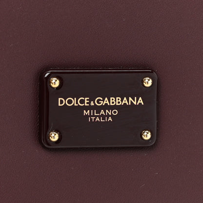 Dolce & Gabbana Vitello Morbido Large Sicily 62 Bag Burgundy 8 of 13