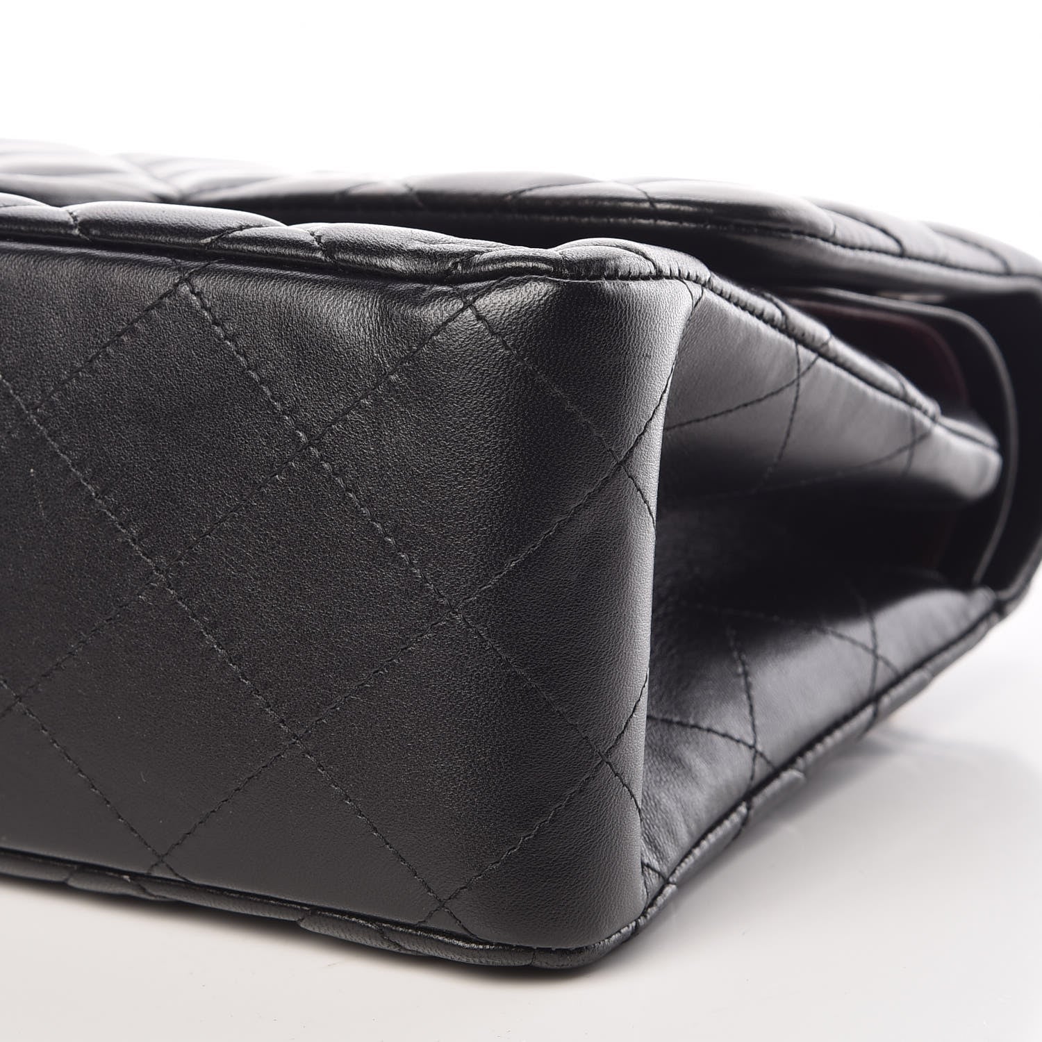 Chanel Lambskin Quilted Jumbo Double Flap Black 9 of 11