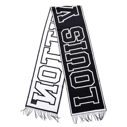 Louis Vuitton Wool Cashmere Louis City Scarf Black White 2 of 4