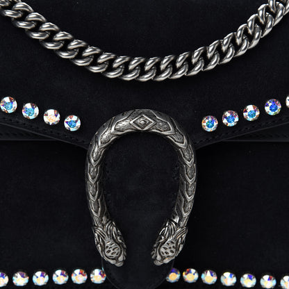 Gucci Suede Crystal Small Dionysus Shoulder Bag Black 11 of 12