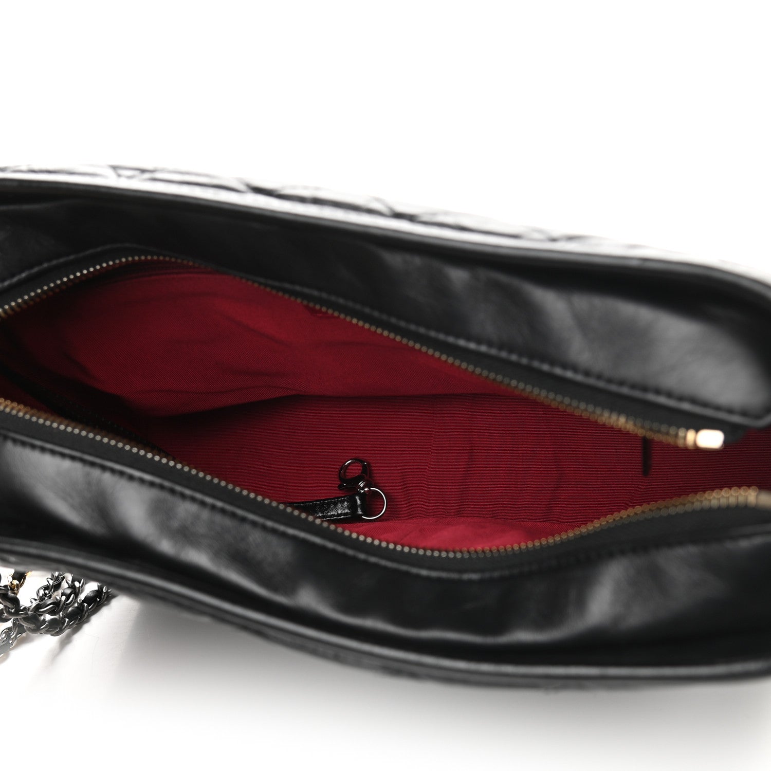 Chanel Aged Calfskin Quilted Medium Gabrielle Hobo Black 5 of 9
