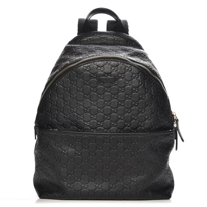 Gucci Guccissima Medium Classic Backpack Black 1 of 7