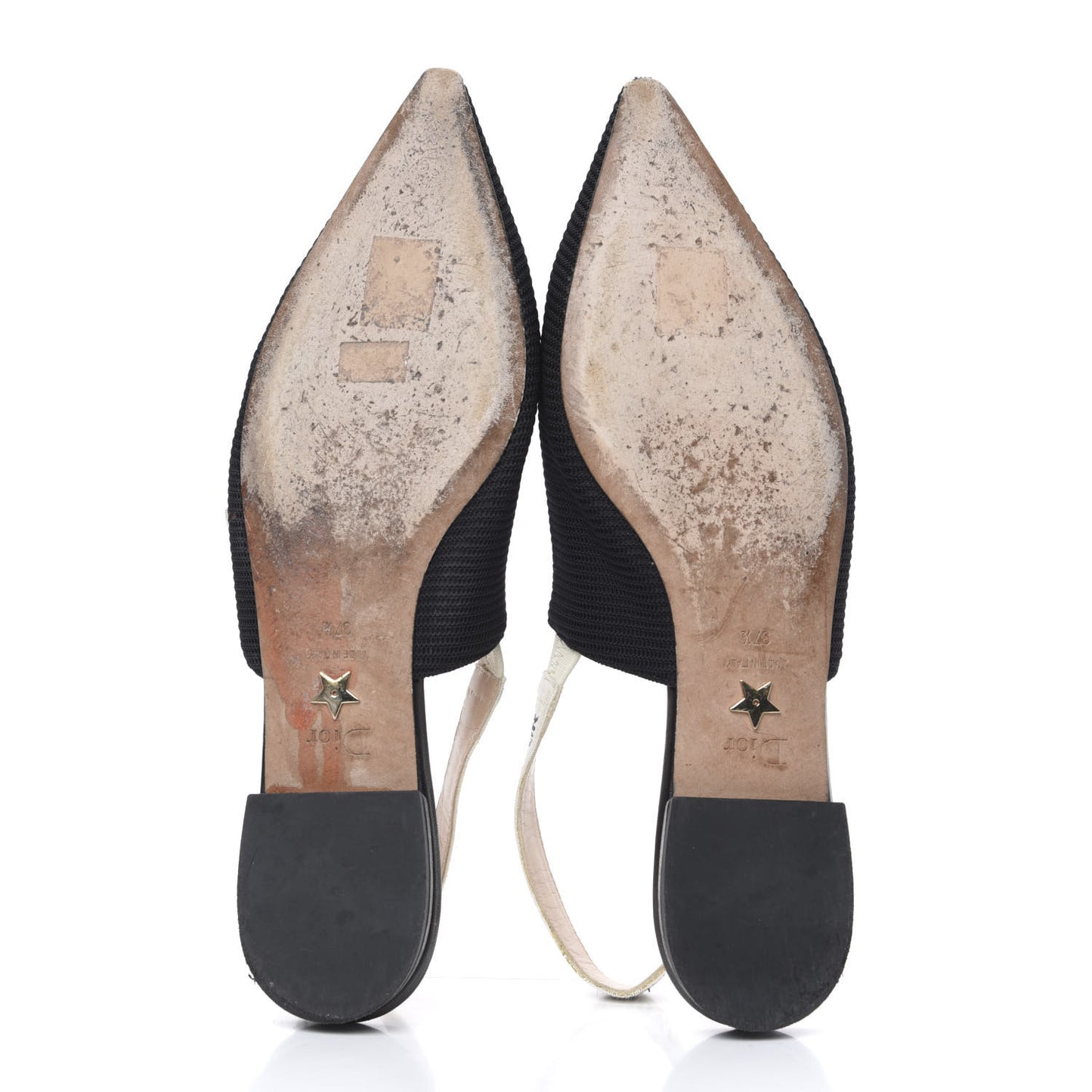 Technical Canvas Ribbon J'Adior Slingback Ballet Flats 37.5 Black