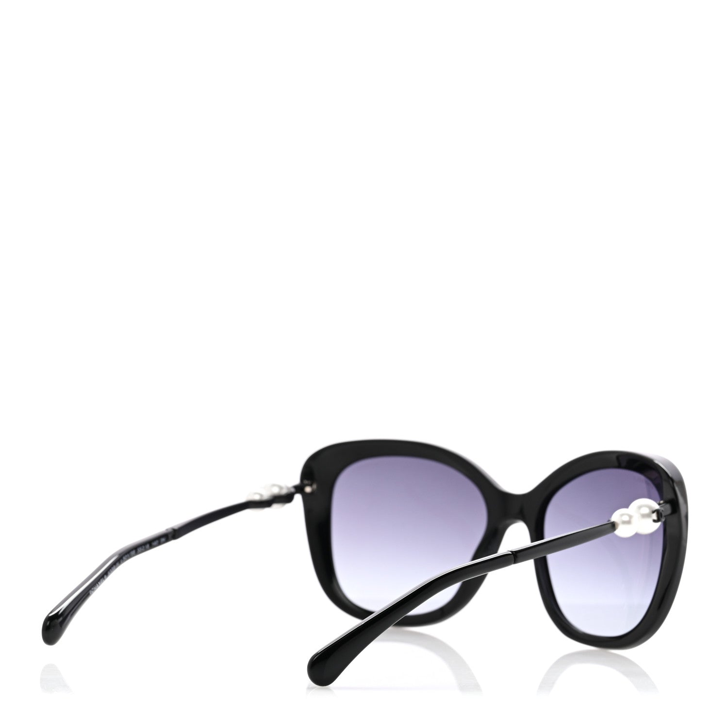 Chanel Acetate Butterfly Winter Pearl Sunglasses 5339-H Black 4 of 7