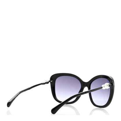Chanel Acetate Butterfly Winter Pearl Sunglasses 5339-H Black 4 of 7