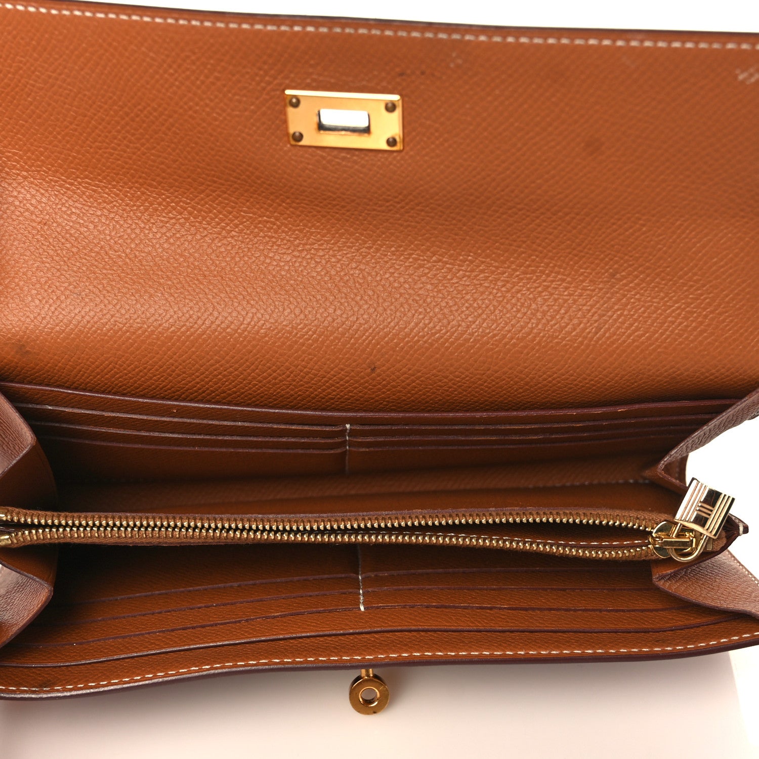 Hermes Epsom Kelly Longue Wallet Gold 5 of 13