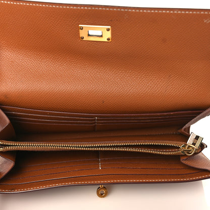Hermes Epsom Kelly Longue Wallet Gold 5 of 13