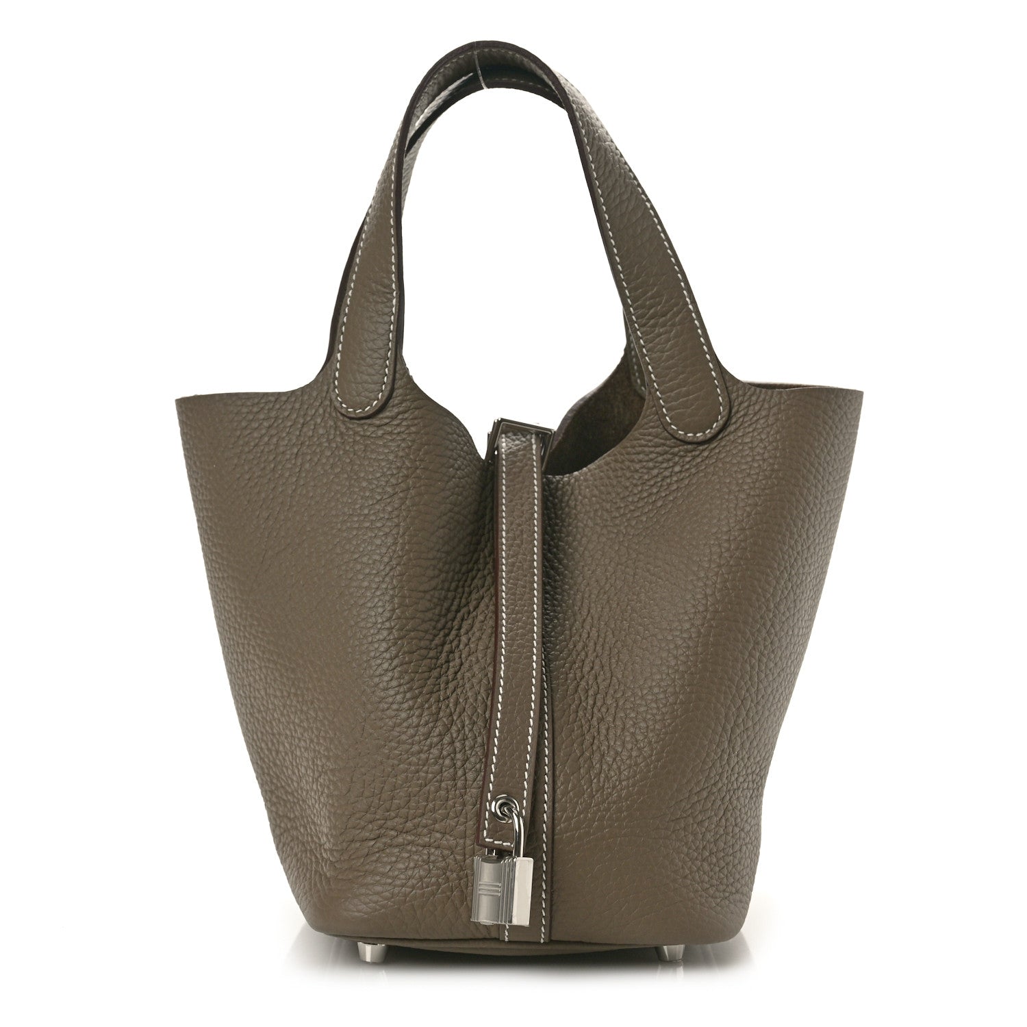 Hermes Taurillon Clemence Picotin Lock 18 PM Etoupe 1 of 10