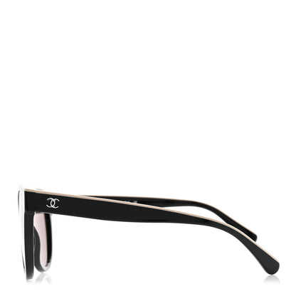 Chanel Acetate CC Butterfly Sunglasses 5414 Black Beige 3 of 9