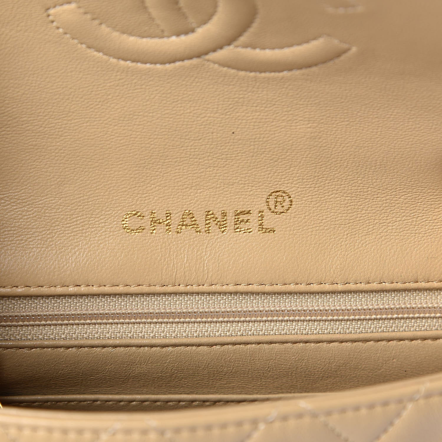 Chanel Lambskin Quilted Mini Square Flap Beige 6 of 11