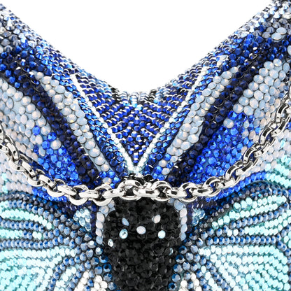Judith Leiber Crystal Butterfly Mariposa Minaudiere Clutch Blue 8 of 13