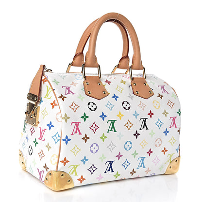 Louis Vuitton Monogram Multicolor Speedy 30 White 3 of 9