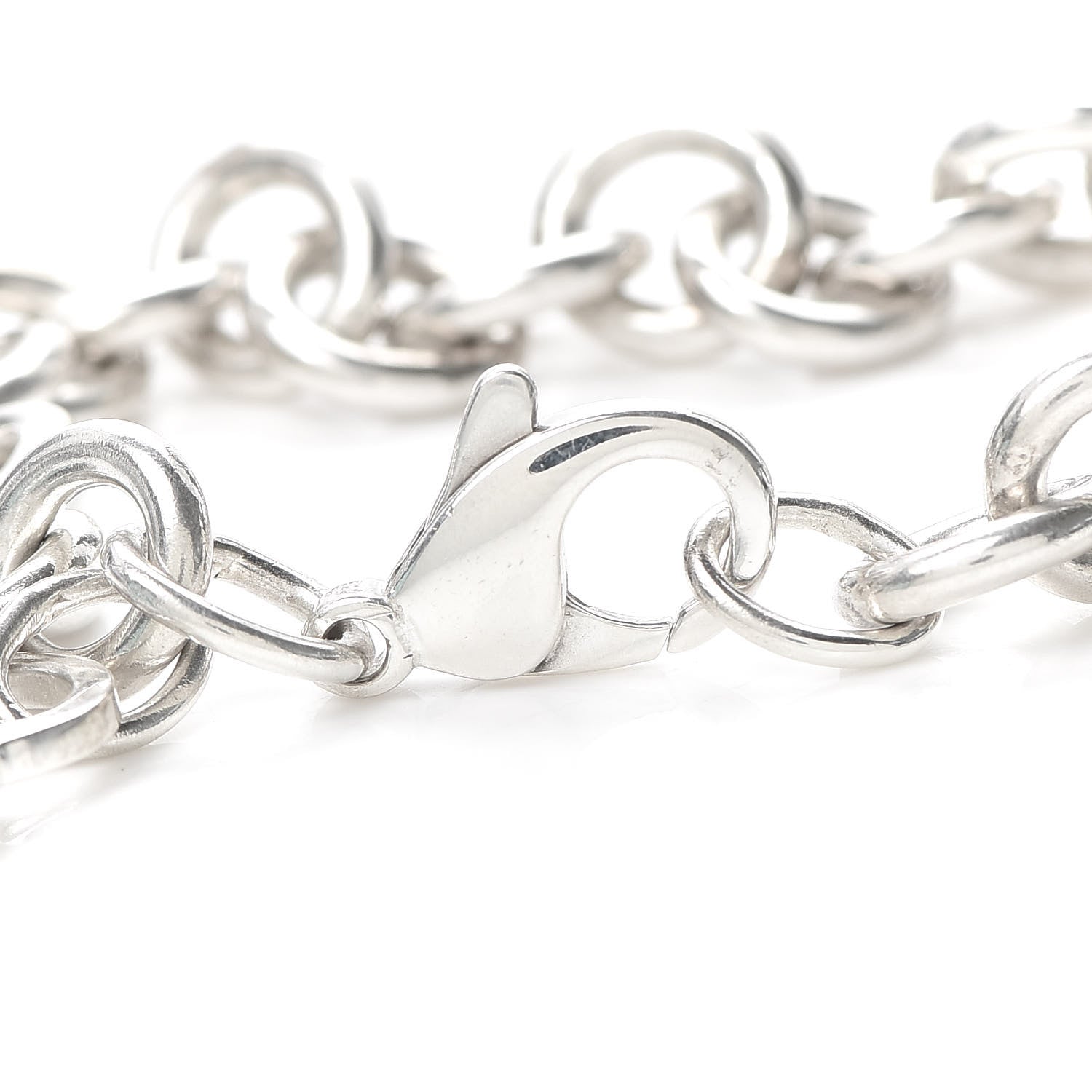 Tiffany Sterling Silver Heart Tag Charm Bracelet 4 of 6
