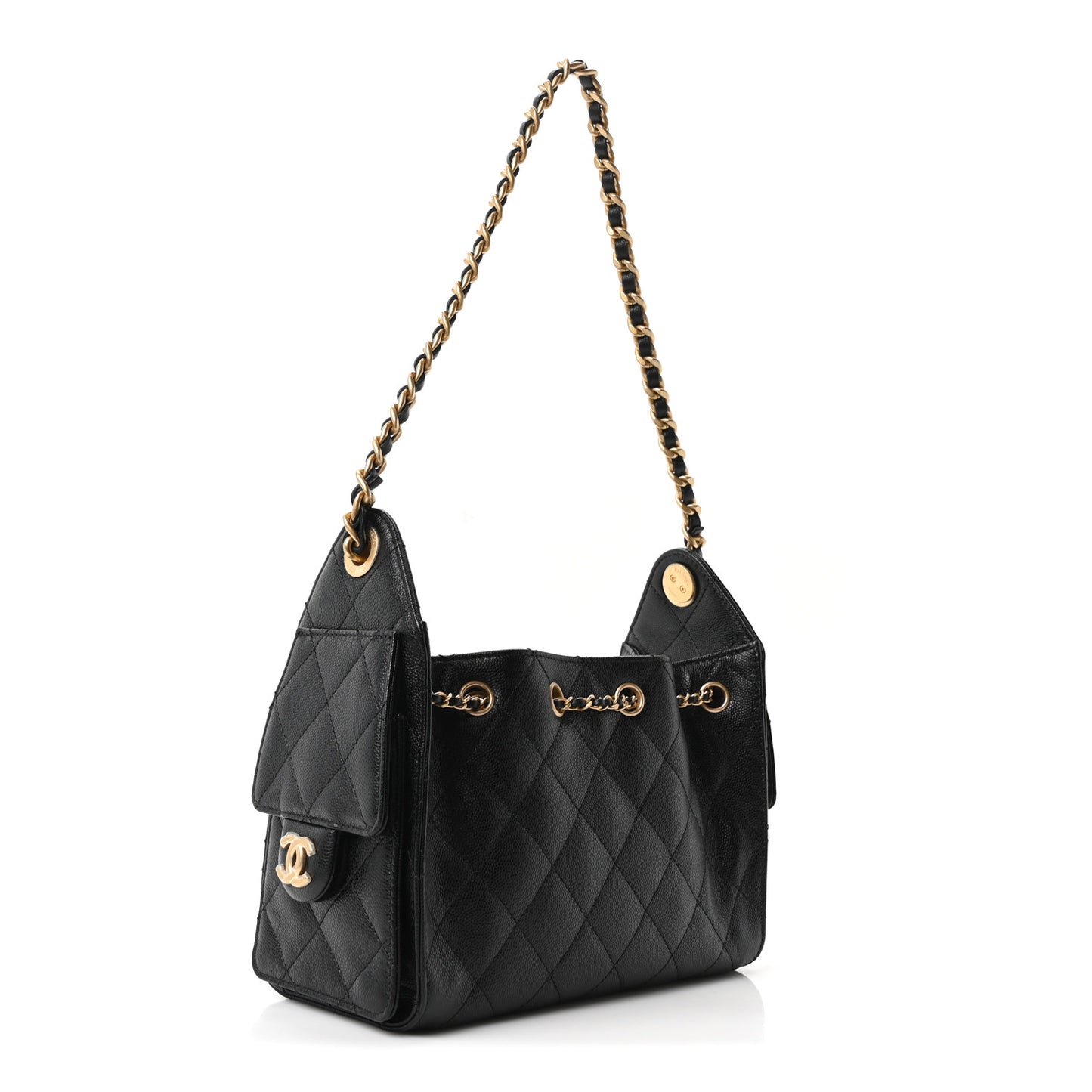 Caviar Quilted Mini Chanel 25 Handbag Black