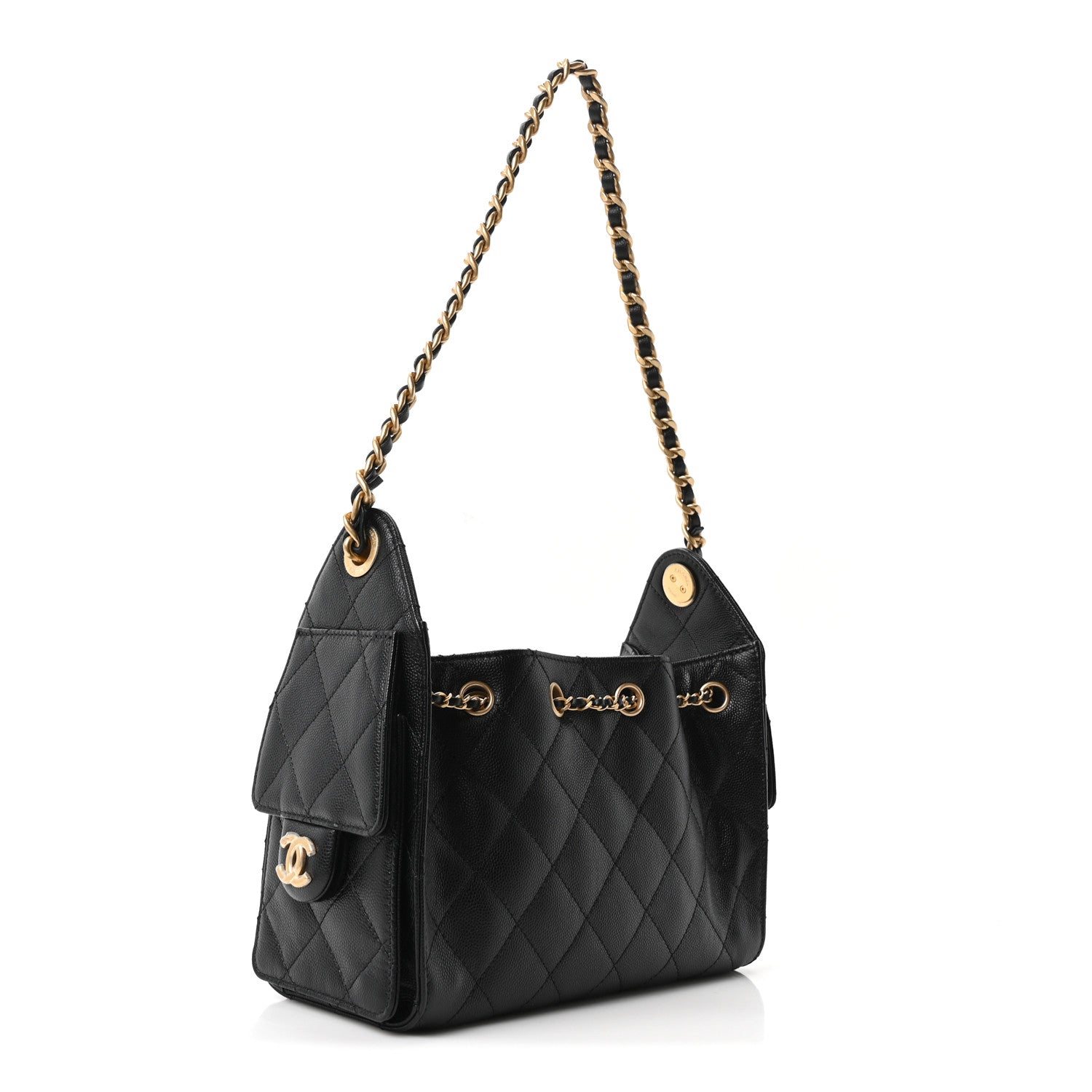 Chanel Caviar Quilted Mini Chanel 25 Handbag Black 3 of 10