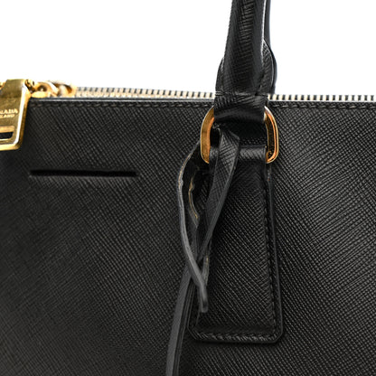 Prada Saffiano Lux Medium Double Zip Black 13 of 13