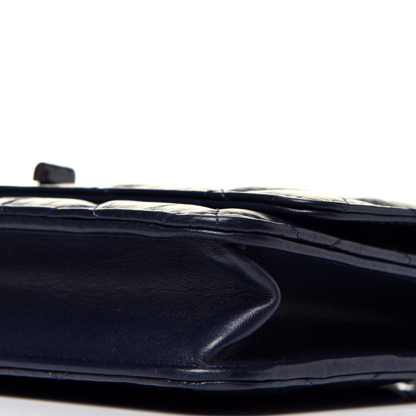 Aged Calfskin Quilted Reissue Wallet On Chain WOC Navy