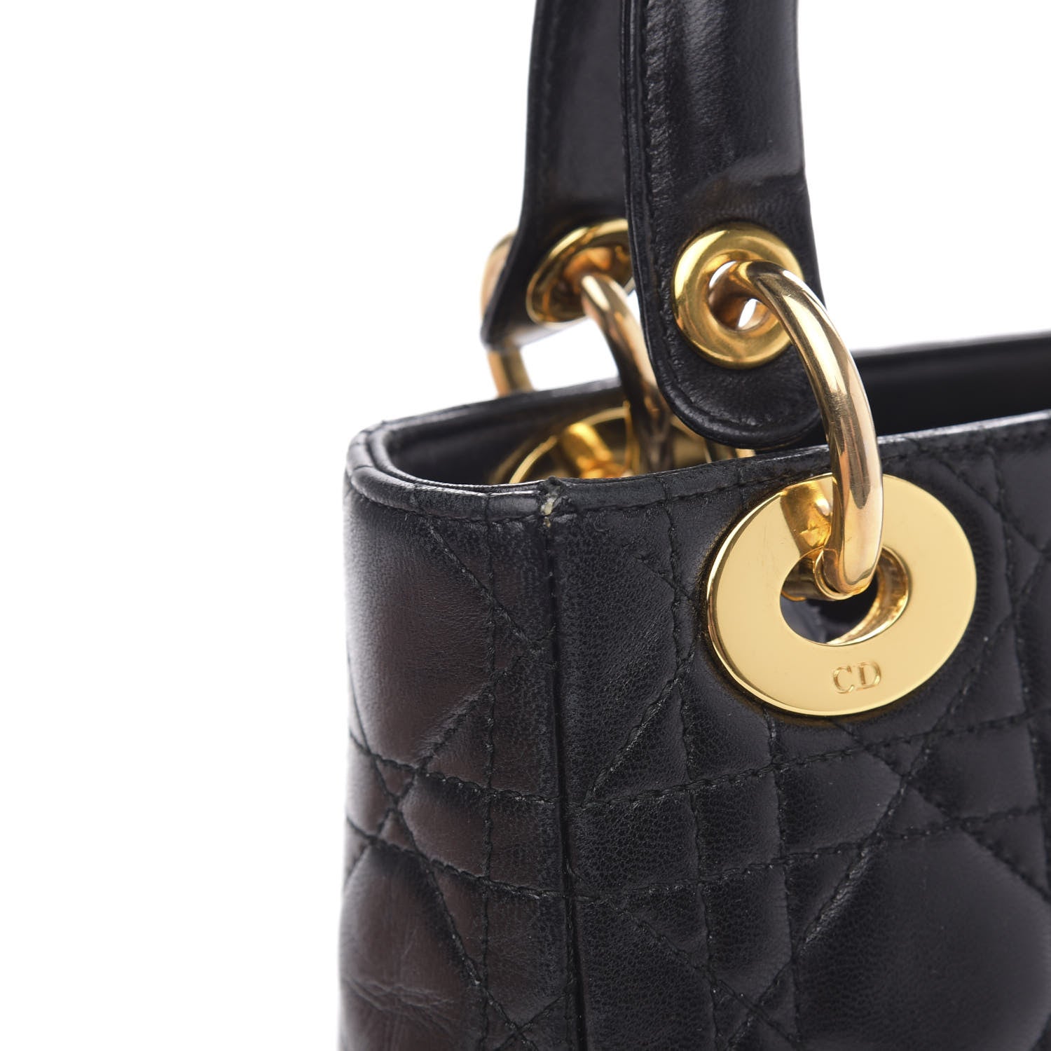 Christian Dior Lambskin Cannage Mini Lady Dior Black 13 of 13