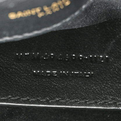 Saint Laurent Calfskin Y Quilted Monogram Small Loulou Chain Satchel Black 8 of 13