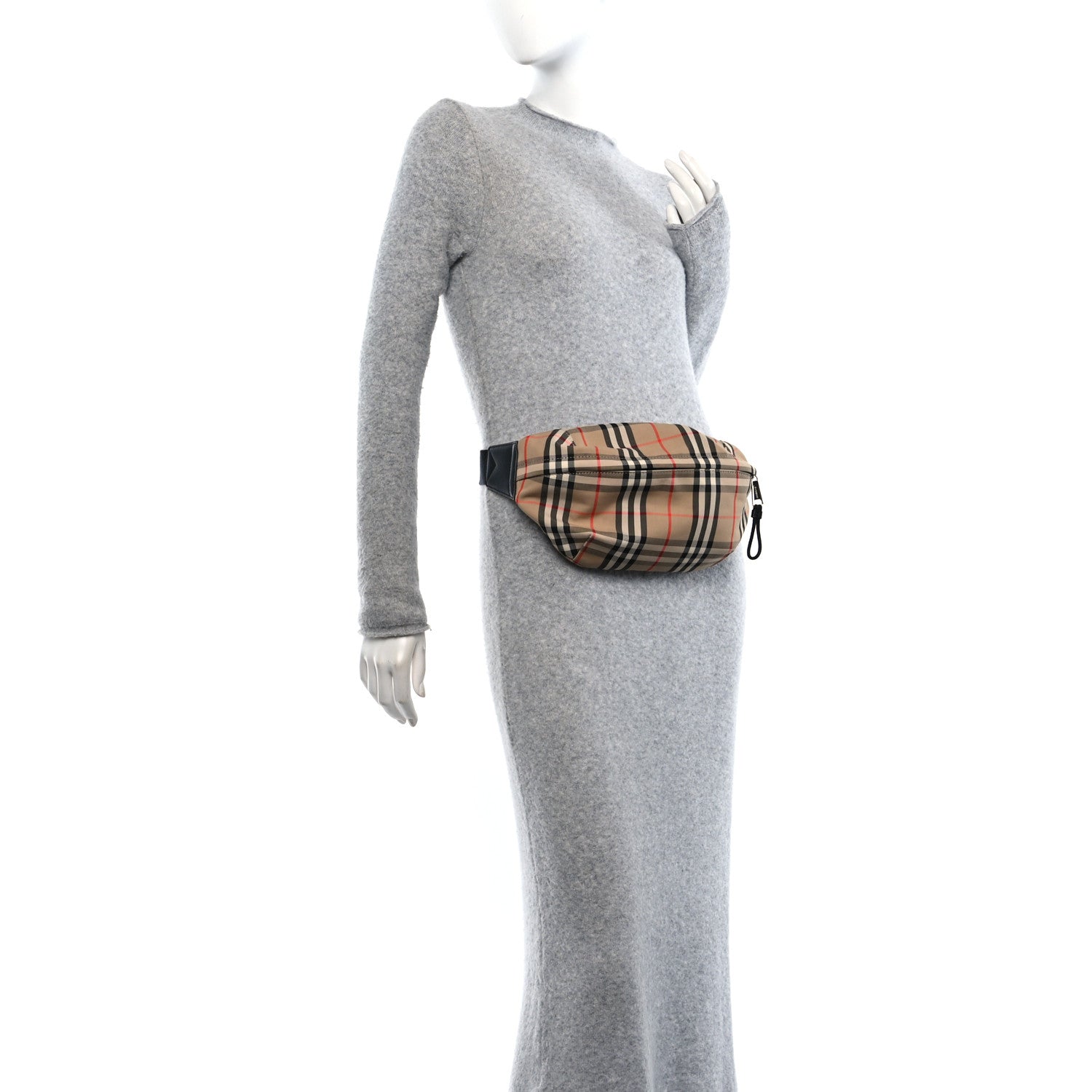 Burberry Nylon Vintage Check Medium Sonny Bum Bag Archive Beige Black 2 of 9