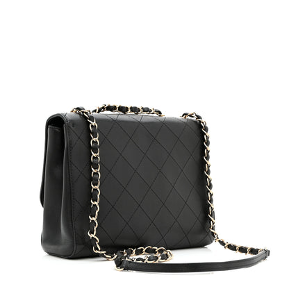Chanel Calfskin Stitched Medium Covered CC Flap Bag Black 3 of 10