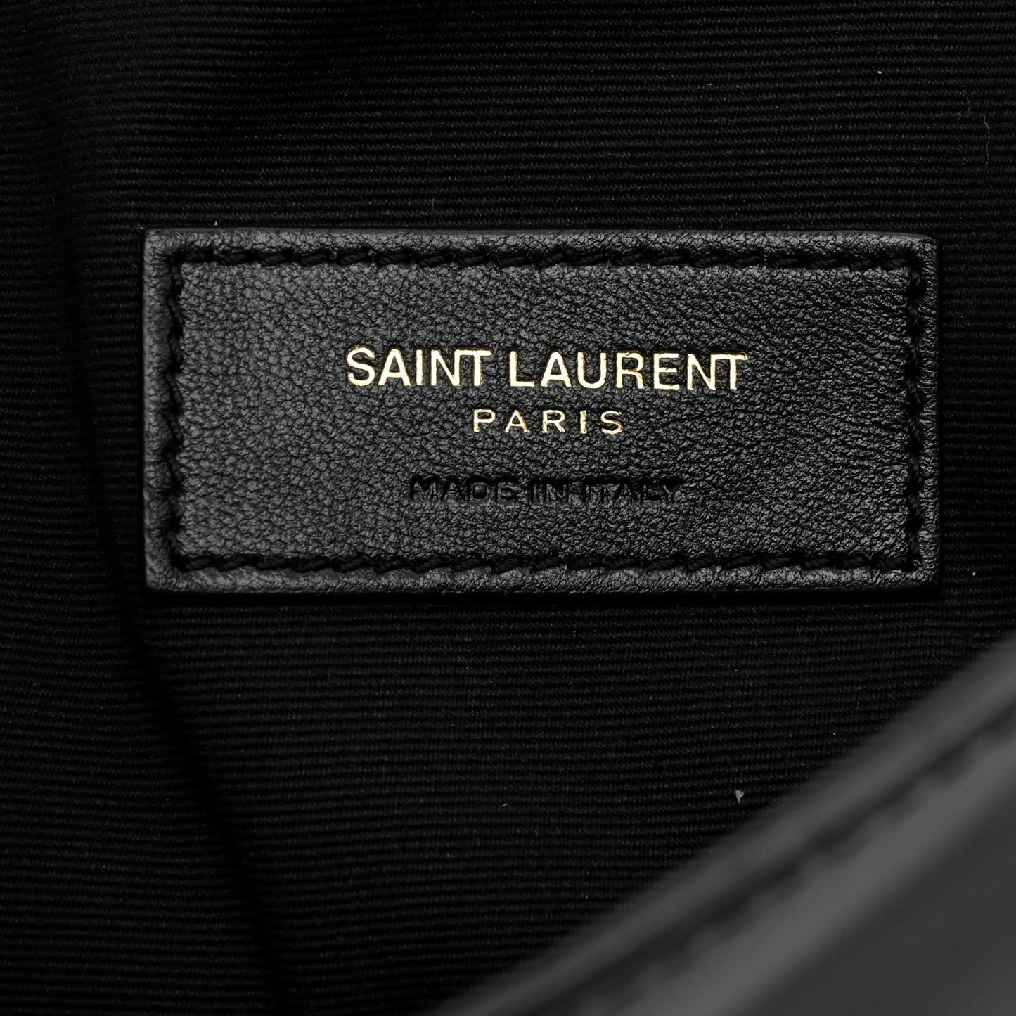 Smooth Shiny Calfskin Monogram Uptown Pouch Black