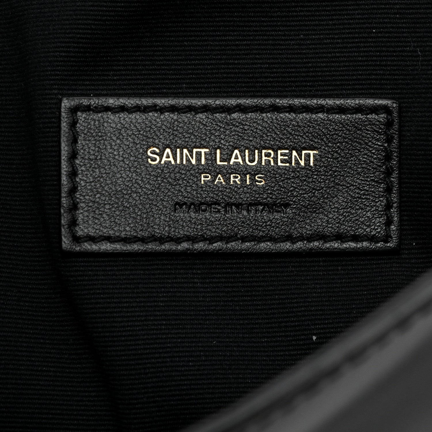 Saint Laurent Smooth Shiny Calfskin Monogram Uptown Pouch Black 6 of 8