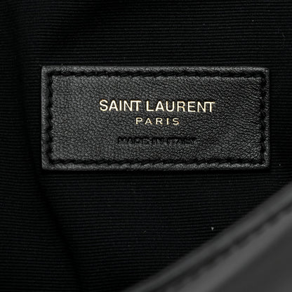 Saint Laurent Smooth Shiny Calfskin Monogram Uptown Pouch Black 6 of 8