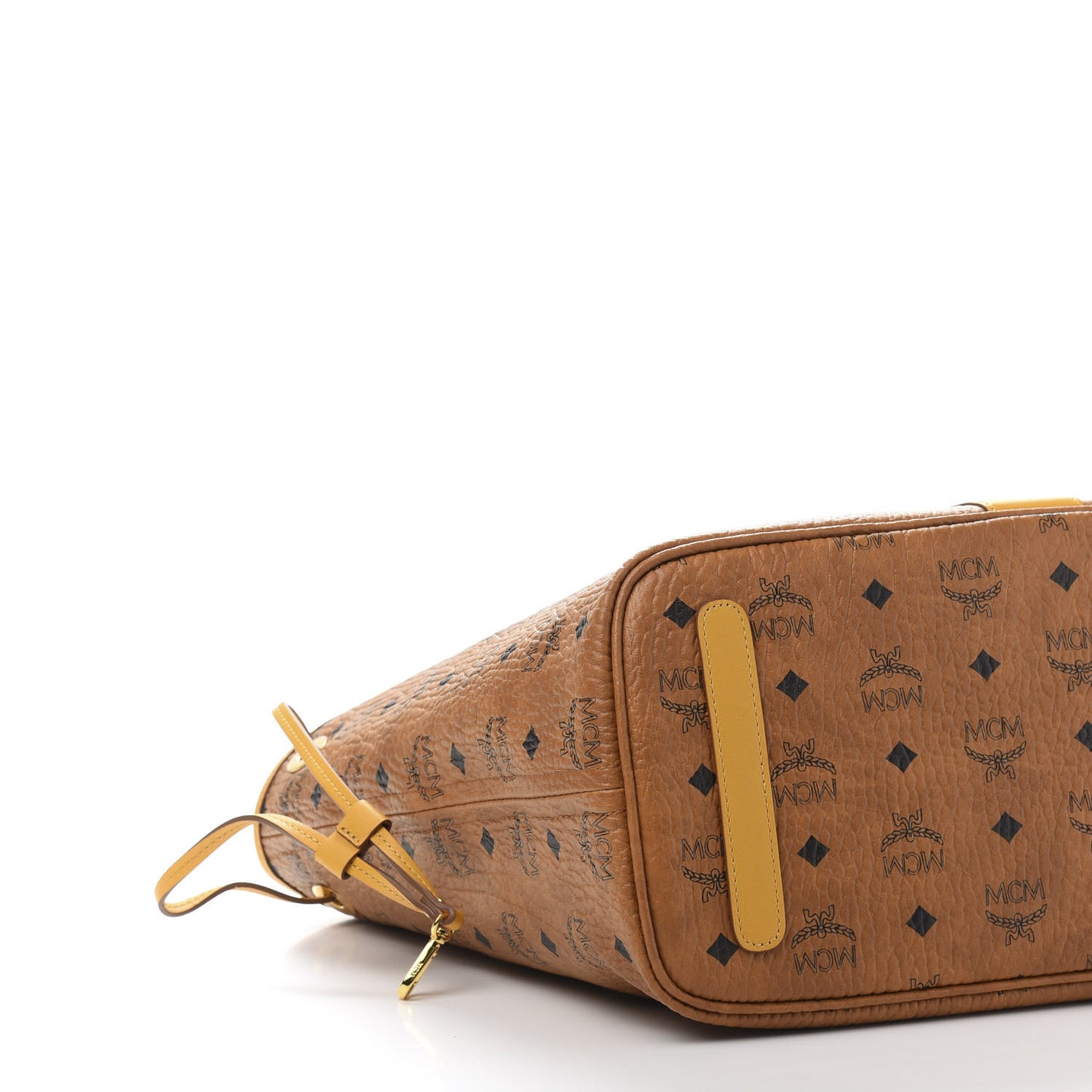 Visetos Medium Liz Reversible Shopper Tote Cognac Yellow