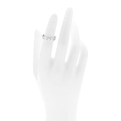 Tiffany 18K White Gold Diamond Narrow T Two Ring 47 4 2 of 5