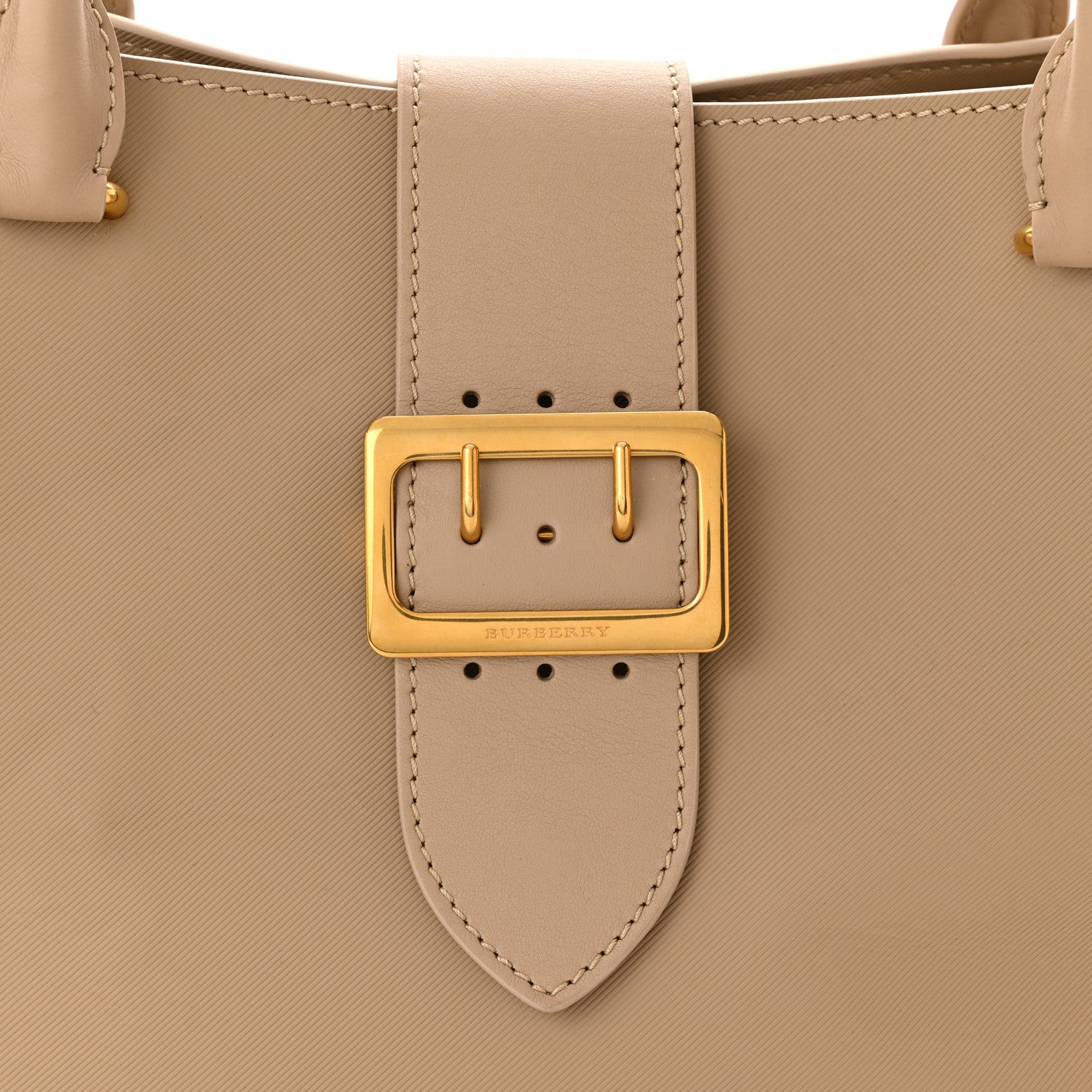 Burberry Trench Calfskin Medium Buckle Tote Honey 9 of 11