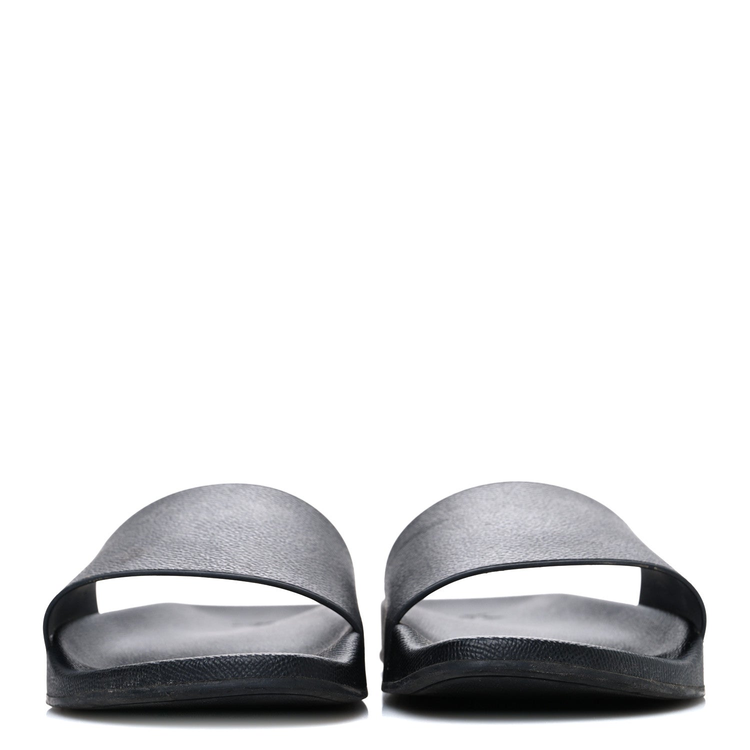 Louis Vuitton Rubber Monogram Eclipse Mens Waterfront Mules 9 Black 3 of 10