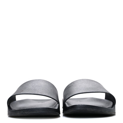 Louis Vuitton Rubber Monogram Eclipse Mens Waterfront Mules 9 Black 3 of 10