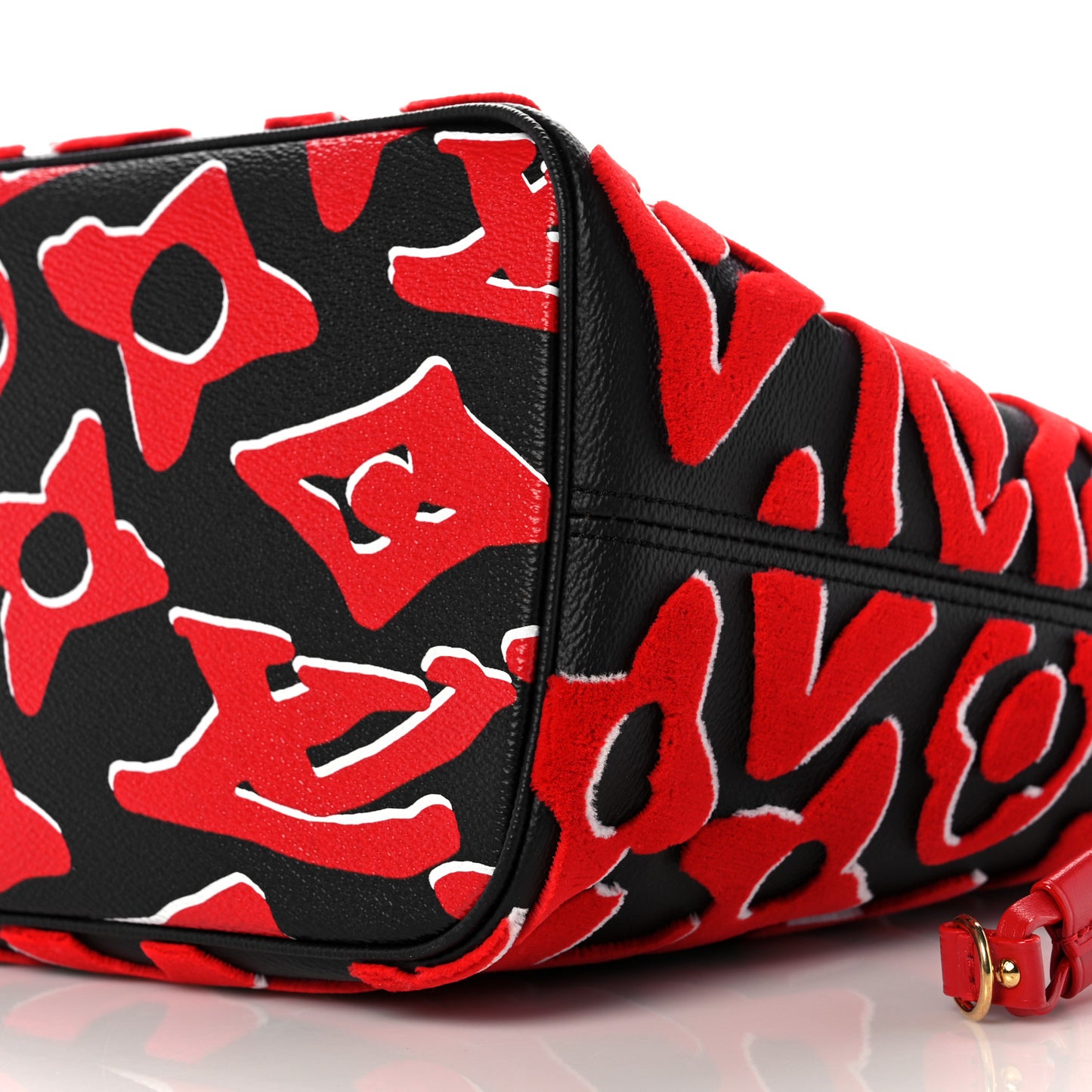 X UF Tufted Monogram Neverfull MM Black Red