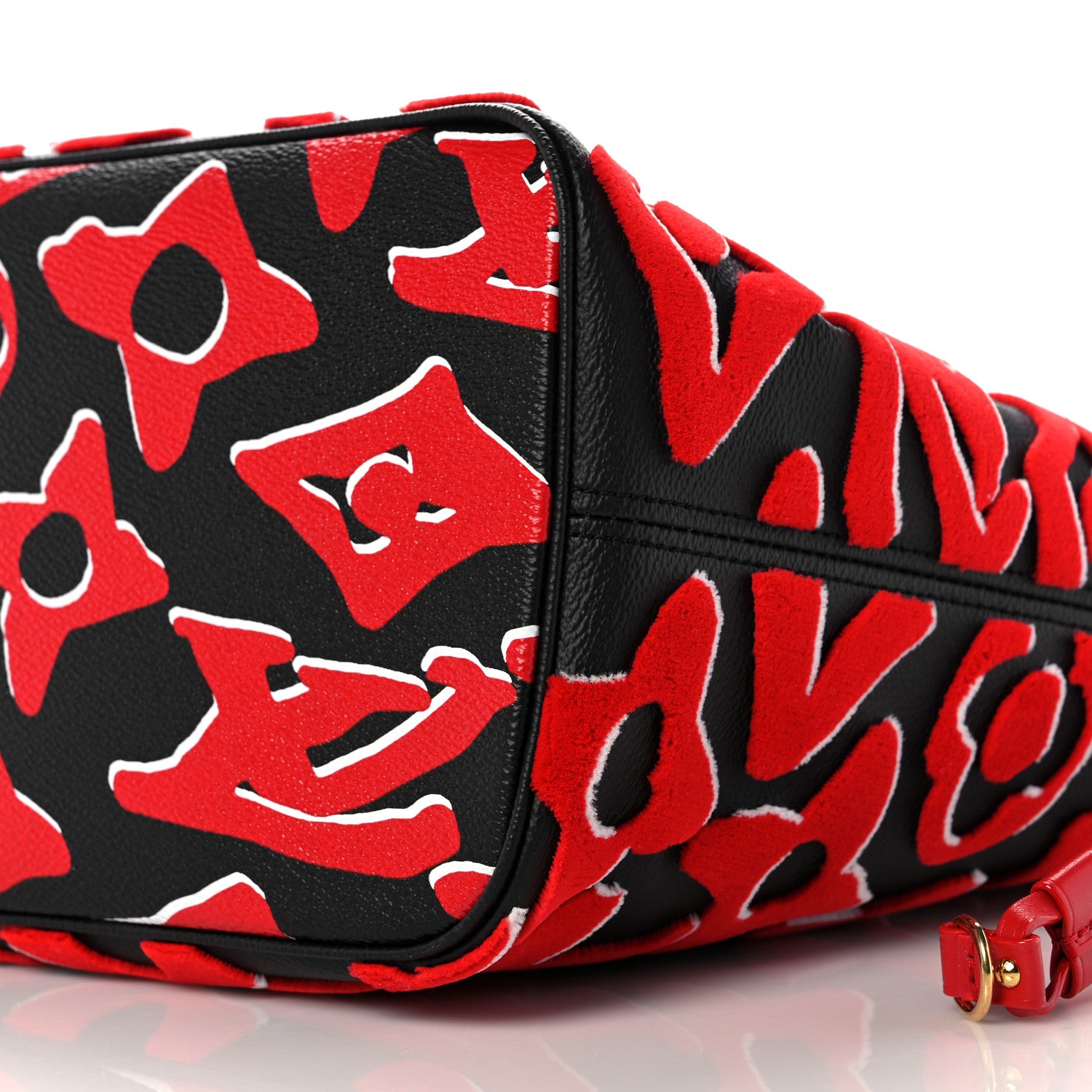 Louis Vuitton X UF Tufted Monogram Neverfull MM Black Red 11 of 11