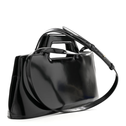 Salvatore Ferragamo Brushed Off Calfskin Wanda East West Top Handle Bag Black 3 of 12